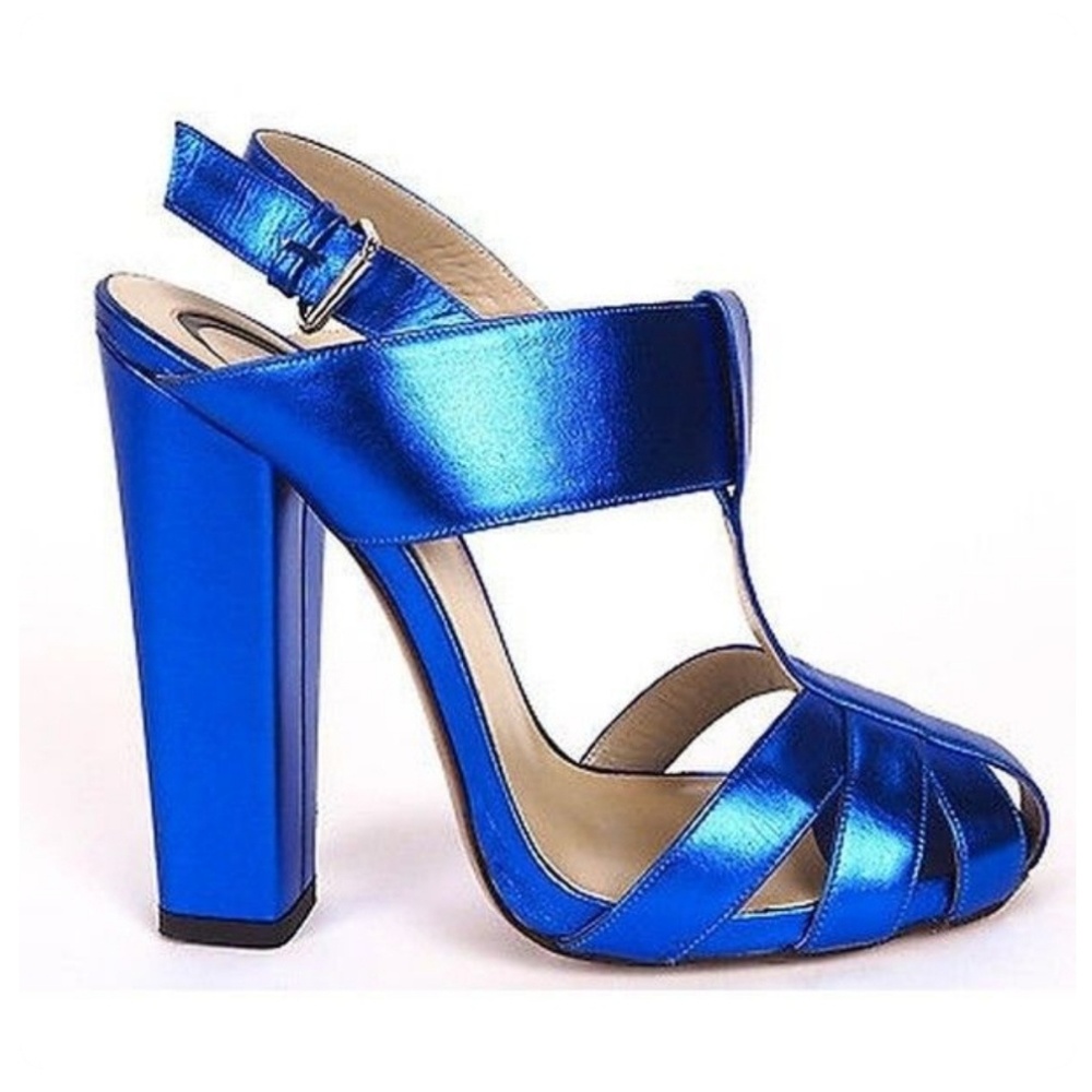 RARE: Etro metallic One of a kind two tone heels